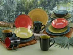 CreaTable 20210 Kombiservice Samoa Für 4 Personen, Steinzeug, Mehrfarbig (1 Set, 16-teilig) -Küchenzubehör ec0b734e95d9cda7dfa0aeeebfb21e8e