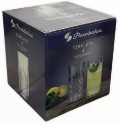 Pasabahce Timeless 520205 Longdrink Glas Wassergläser Kristall Design 4´er Set Transparent 365 Ml -Küchenzubehör ed2b64a86ed068158e69a605ef44f19d