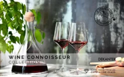 KROSNO Wine Connoisseur Wein Karaffe Rotwein Dekanter, 1000 Ml, Handgemacht -Küchenzubehör ef788eb61609a4d2aa45f67bb0702bce