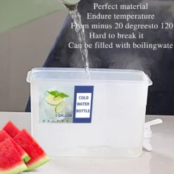 Getränkespender Aus Kunststoff, Getränkespender Mit Zapfen, 3.5L/ 5L L Eissaft, Limonadenspender Für Party, Täglicher Gebrauch, Milchspender Für Kühlschrank Gallone, Kleiner Wasserspender,3,5 L -Küchenzubehör f0a183aa2360d708b3de3b2e93a2a2c0