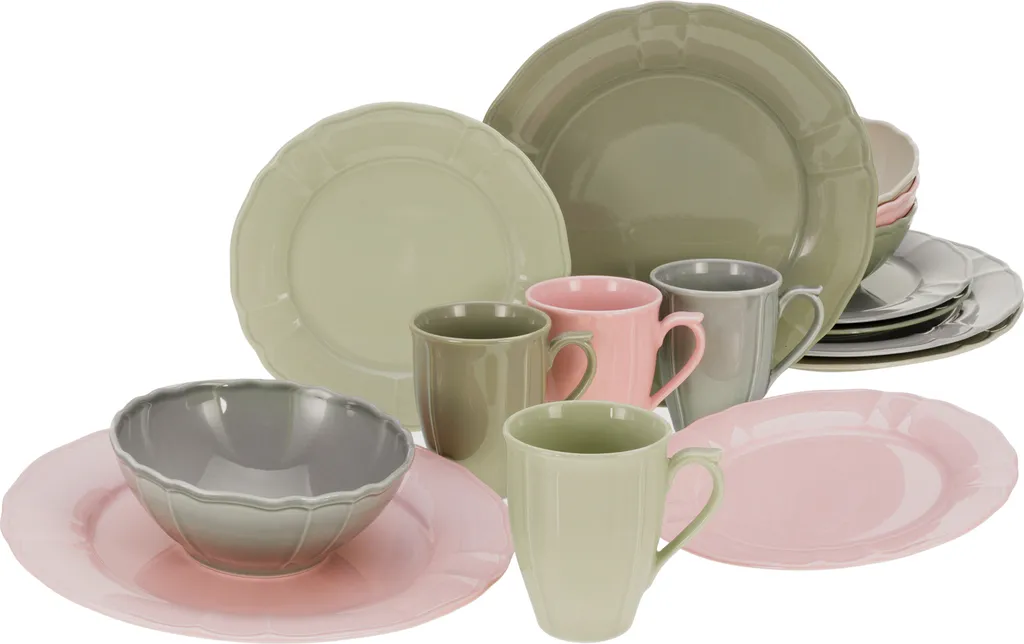 CreaTable 23819 Kombiservice Flora Colors Für 4 Personen, Porzellan, Mehrfarbig (1 Set, 16-teilig) 1 CreaTable 23819 Kombiservice Flora Colors Für 4 Personen, Porzellan, Mehrfarbig (1 Set, 16-teilig)