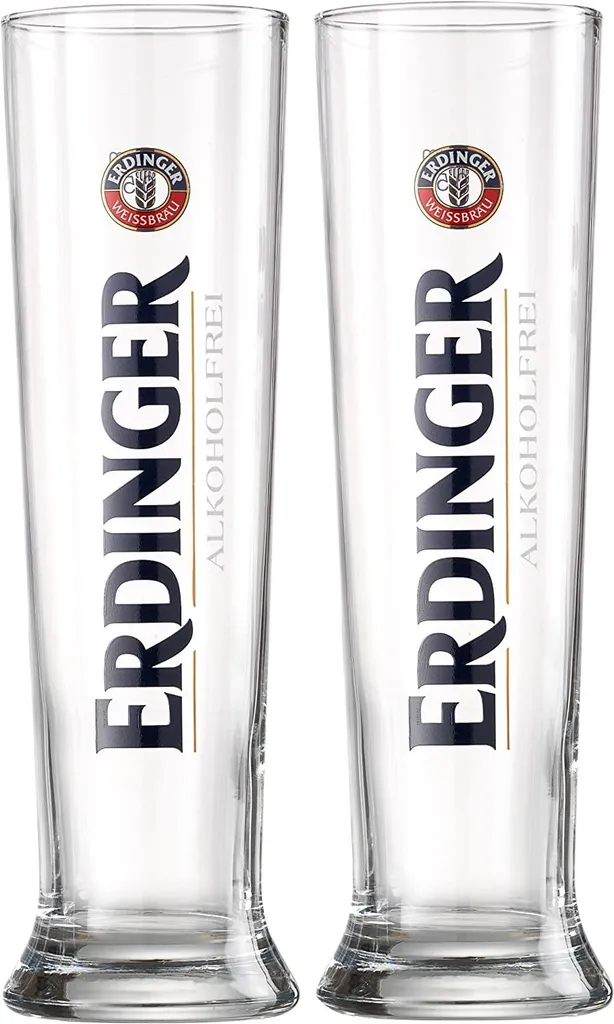 Erdinger Weizenbier Alkoholfrei Weissbier Gläser 0,5l - 2 Stück Alkoholfrei Edition 1 Erdinger Weizenbier Alkoholfrei Weissbier Gläser 0,5l - 2 Stück Alkoholfrei Edition