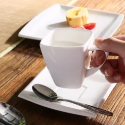 MALACASA, Serie Blance, 60 Tlg. Cremeweiß Porzellan Geschirrset Kombiservice Tafelservice Mit Je 12 Kaffeetassen, 12 Untertassen, 12 Dessertteller, 12 Suppenteller Und 12 Flachteller -Küchenzubehör f120047103ade0d80917c3cdea067acd