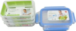 Emsa Clip & Close Frischhaltedosen 3er-Set á 0,55 L, Blau -Küchenzubehör f1509b991b8cc3a21027a5022c2aa0c2