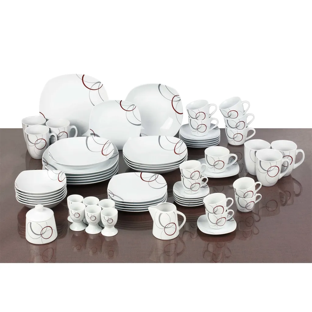 Kombiservice 62 Tlg. Palazzo, Eckige Form 1 Kombiservice 62 Tlg. Palazzo, Eckige Form