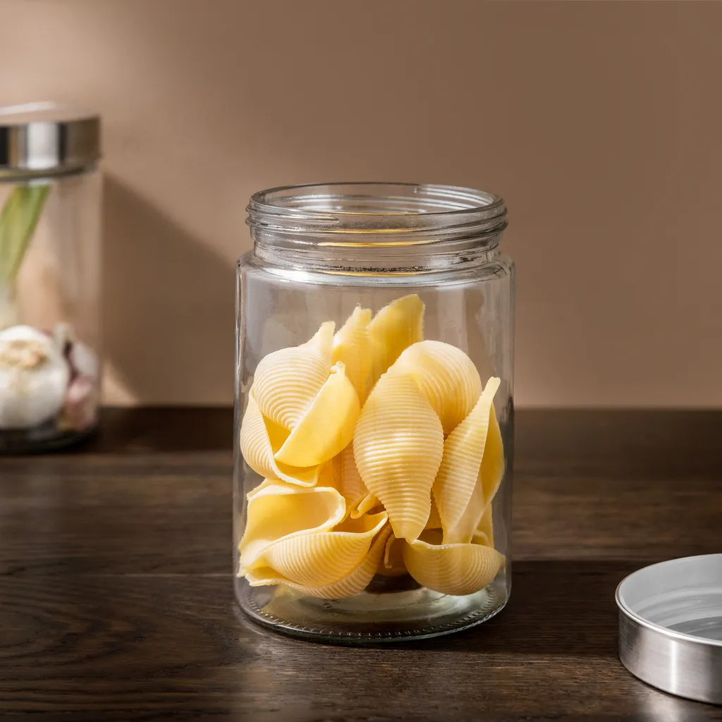 Navaris 4x 1200ml Vorratsgläser Mit Edelstahldeckel - Glas Vorratsdosen Set Mit Sicherem Schraubverschluss - Lebensmittel Aufbewahrungsgläser Küche 2 Navaris 4x 1200ml Vorratsgläser Mit Edelstahldeckel - Glas Vorratsdosen Set Mit Sicherem Schraubverschluss - Lebensmittel Aufbewahrungsgläser Küche – Bild 2