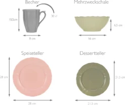 CreaTable 23819 Kombiservice Flora Colors Für 4 Personen, Porzellan, Mehrfarbig (1 Set, 16-teilig) 9 CreaTable 23819 Kombiservice Flora Colors Für 4 Personen, Porzellan, Mehrfarbig (1 Set, 16-teilig) -Küchenzubehör f7c5ae1c84dc51587138e7691fb17ba6