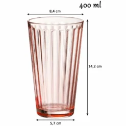 Ritzenhoff & Breker Longdrinkglas Lawe, Becher, Trinkglas, Glas, Rosa, 400 Ml, 164459 -Küchenzubehör fb10984cc80f261d3f274200d37095a0