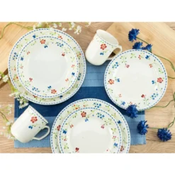 CreaTable 22910 Kombiservice Frida Für 4 Personen, Steingut, Mehrfarbig (1 Set, 16-teilig) -Küchenzubehör fb62dc27576f002f13961a799a8e84f9