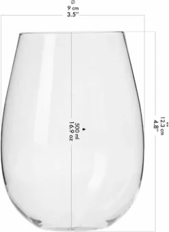 KROSNO Harmony Große Weißweingläser Ohne Stiel, 6er-Set, 500 Ml -Küchenzubehör fbbff4b6e47c61368413057b1770f9af