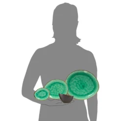 Sänger SÄNGER Steingut Geschirrset Palm Beach, Tafelservice & Servierplatten Set 23 Teilig Für 4 Personen -Küchenzubehör fd590b3c8d37a24b481f8ae7ea7fdc70