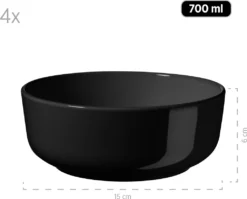 Mäser 931961 Kombiservice Alenia Für 4 Personen, Steinzeug, Schwarz (1 Set, 16-teilig) -Küchenzubehör fdfc49c298bd43b0816bc82d751ff9aa