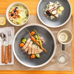 Tafelservice, Vancasso SEESAMI 16-teiliges Kombiservice Aus Steinzeug, Geschirrset Im Modernen Aussehen Für 4 Personen -Küchenzubehör ffcffaac0f34f554924523c68dc81713